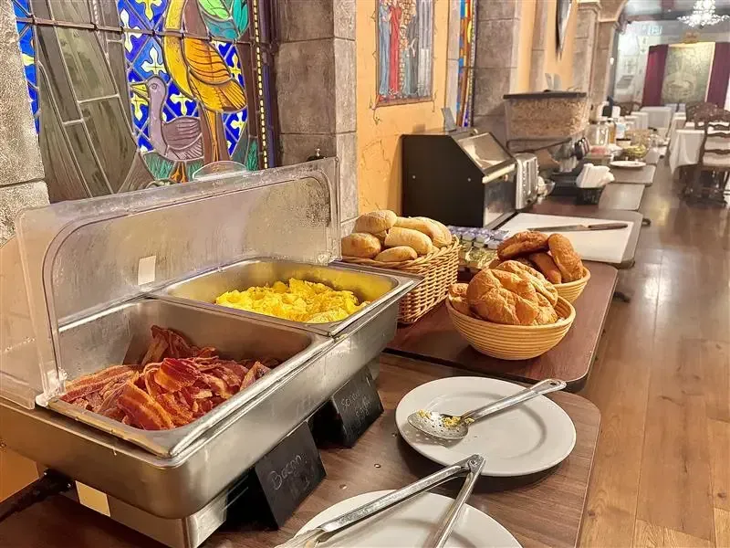 The breakfast buffet at the Cornell Hotel