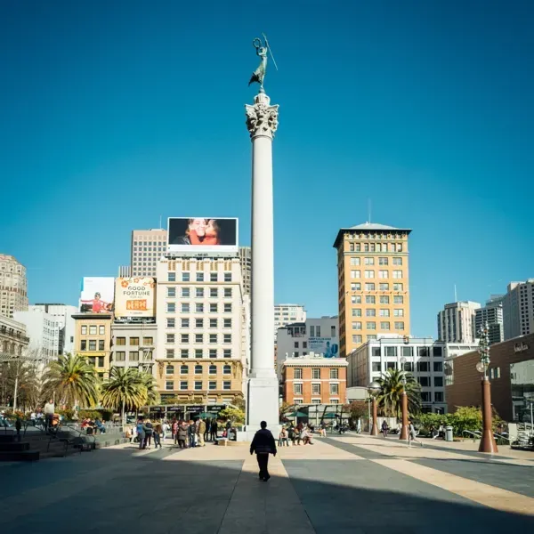 Union Square, two blocks from the Cornell Hotel